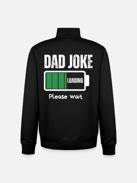 DAD JOKE - Unisex Organic Zip Sweatshirt by Stanley/Stella - black