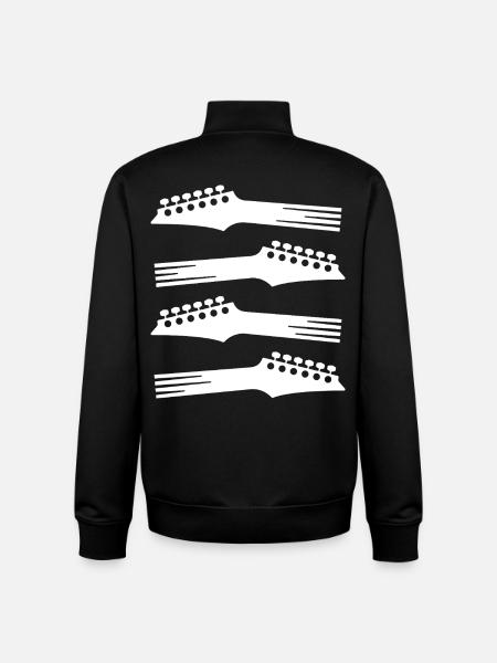 Gitarrenkopf-Silhouetten - Unisex Organic Zip Sweatshirt von Stanley/Stella - Schwarz