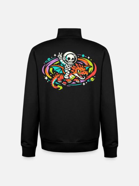 Space Dragon - Unisex Organic Zip Sweatshirt by Stanley/Stella - black