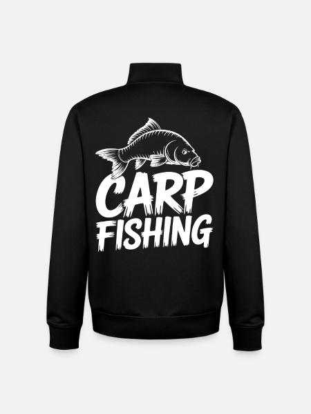 Carp Fishing Bold Lettering - Unisex Organic Zip Sweatshirt by Stanley/Stella - black