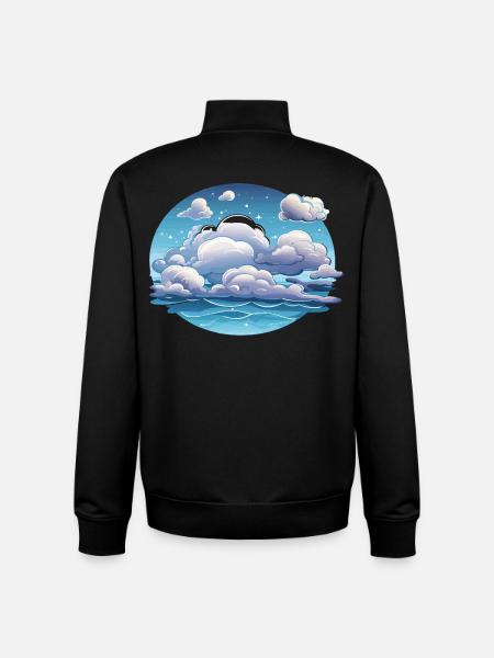 Sea of clouds over the ocean - Unisex Organic Zip Sweatshirt by Stanley/Stella - black