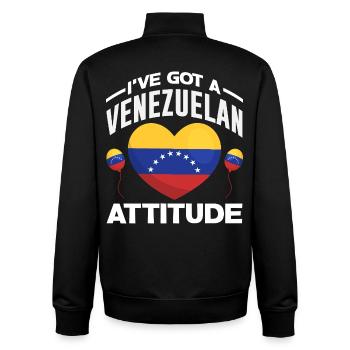 Drapeau du Venezuela Fierté & Maison Venezuela - Sweat zippé unisexe en coton bio Stanley/Stella - noir - Dos - AI Model Male 185 light (185cm)