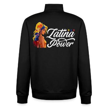 Drapeau du Venezuela Fierté & Maison Venezuela - Sweat zippé unisexe en coton bio Stanley/Stella - noir - Dos - AI Model Male 185 light (185cm)