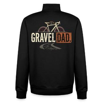 Gravel Bike Papa Fahrrad Tout-terrain Papa - Sweat zippé unisexe en coton bio Stanley/Stella - noir - Dos - AI Model Male 185 light (185cm)
