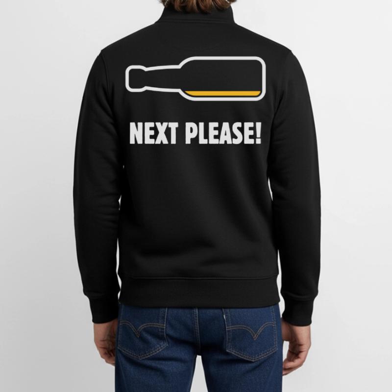 Next Please! (Bier / Bierchen / NEG 2C) Unisex Organic Zip Sweatshirt von Stanley/Stella