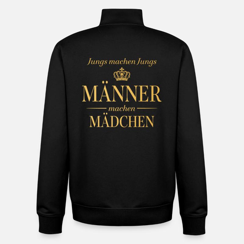 Jungs machen Jungs – Männer machen Mädchen - Unisex Organic Zip Sweatshirt von Stanley/Stella - Schwarz