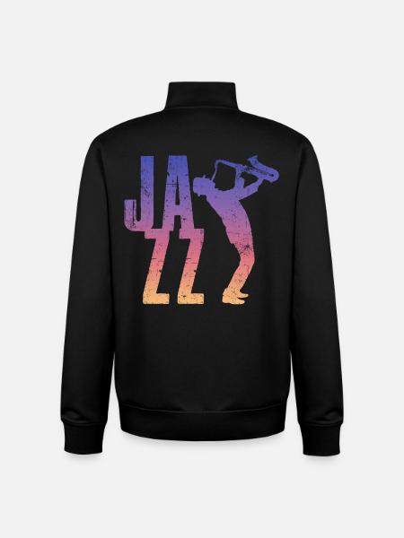 Jazz Retro - Unisex Organic Zip Sweatshirt by Stanley/Stella - black