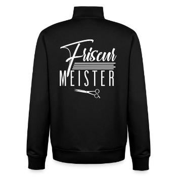Friseur Meister - Unisex Organic Zip Sweatshirt von Stanley/Stella - Schwarz - Hinten - AI Model Male 185 light (185cm)