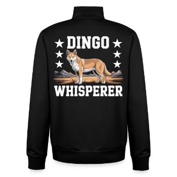 Dingo Australischer Wildhund Tierliebhaber Design - Unisex Organic Zip Sweatshirt von Stanley/Stella - Schwarz - Hinten - AI Model Male 185 light (185cm)