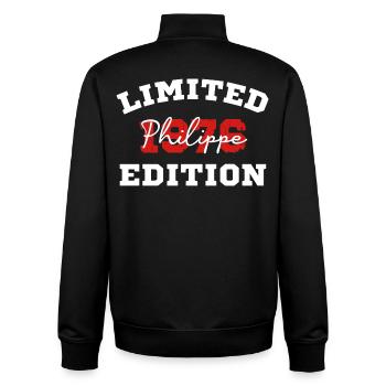 Limitierte Philippe-Ausgabe 1976 - Unisex Organic Zip Sweatshirt von Stanley/Stella - Schwarz - Hinten - AI Model Male 185 light (185cm)
