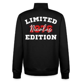 Limited Edition Nicolas - Unisex Organic Zip Sweatshirt by Stanley/Stella - black - Back - AI Model Male 185 light (185cm)