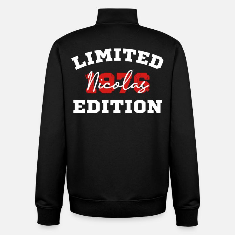 Edition Nicolas Limitée - Sweat zippé unisexe en coton bio Stanley/Stella - noir