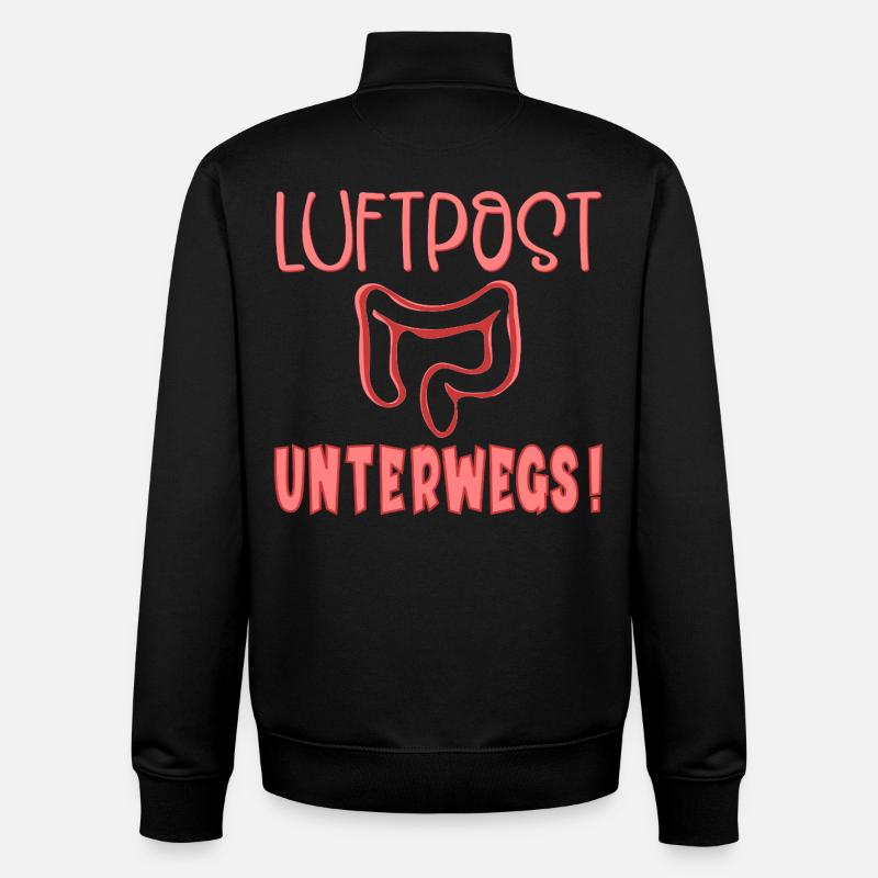Blähungen Luftpost Darm - Unisex Organic Zip Sweatshirt von Stanley/Stella - Schwarz