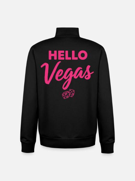 Hello Vegas Dice Pink - Unisex Organic Zip Sweatshirt by Stanley/Stella - black