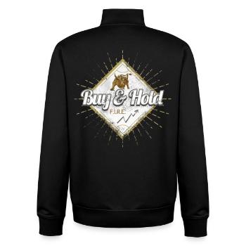 Buy and Hold Design für Investor und Trader - Unisex Organic Zip Sweatshirt von Stanley/Stella - Schwarz - Hinten - AI Model Male 185 light (185cm)
