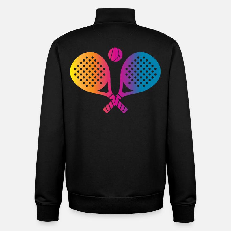 Padel Sport - Unisex Organic Zip Sweatshirt von Stanley/Stella - Schwarz