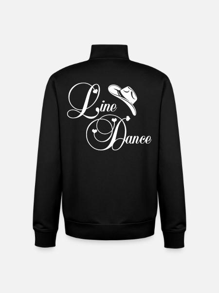 Line Dance Script Logo - Unisex Organic Zip Sweatshirt by Stanley/Stella - black