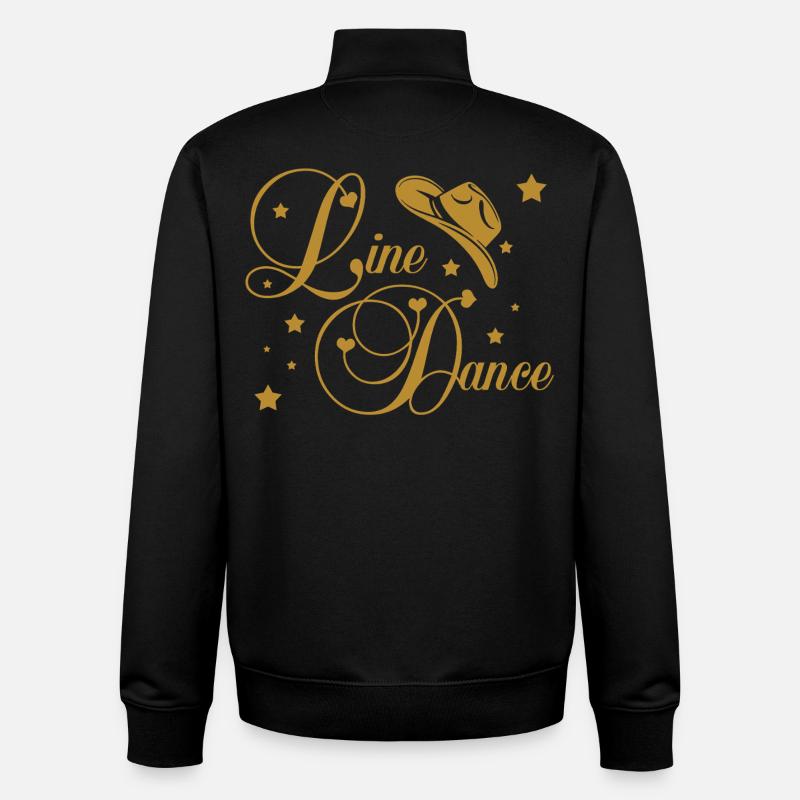 Danse en ligne - Sweat zippé unisexe en coton bio Stanley/Stella - noir