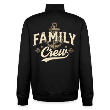 Famille Ancre Famille Vintage Famille - Sweat zippé unisexe en coton bio Stanley/Stella - noir - Dos - AI Model Male 185 light (185cm)