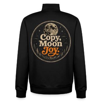 Lunar Joy Celestial Vintage-Design - Unisex Organic Zip Sweatshirt von Stanley/Stella - Schwarz - Hinten - AI Model Male 185 light (185cm)