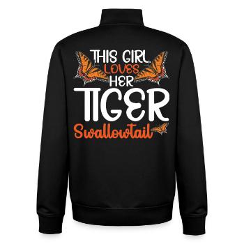  Tiger Swallowtail Lover Butterfly Insect Tiger - Unisex Organic Zip Sweatshirt by Stanley/Stella - black - Back - AI Model Male 185 light (185cm)