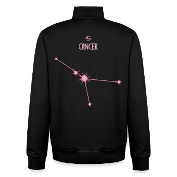 Krebs-Sternzeichen Sternbild Pastellrosa - Unisex Organic Zip Sweatshirt von Stanley/Stella - Schwarz - Hinten - AI Model Male 185 light (185cm)