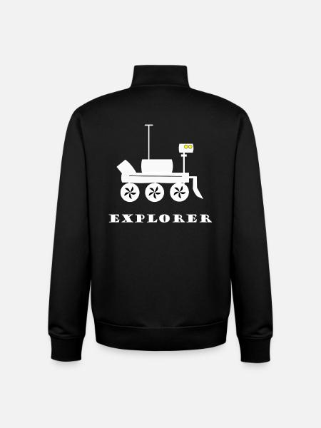 Expeditionrover Illustration Mars - Unisex Organic Zip Sweatshirt von Stanley/Stella - Schwarz