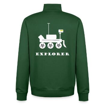Expeditionrover Illustration Mars - Unisex Organic Zip Sweatshirt von Stanley/Stella - Flaschengrün - Hinten - AI Model Male 185 dark (185cm)