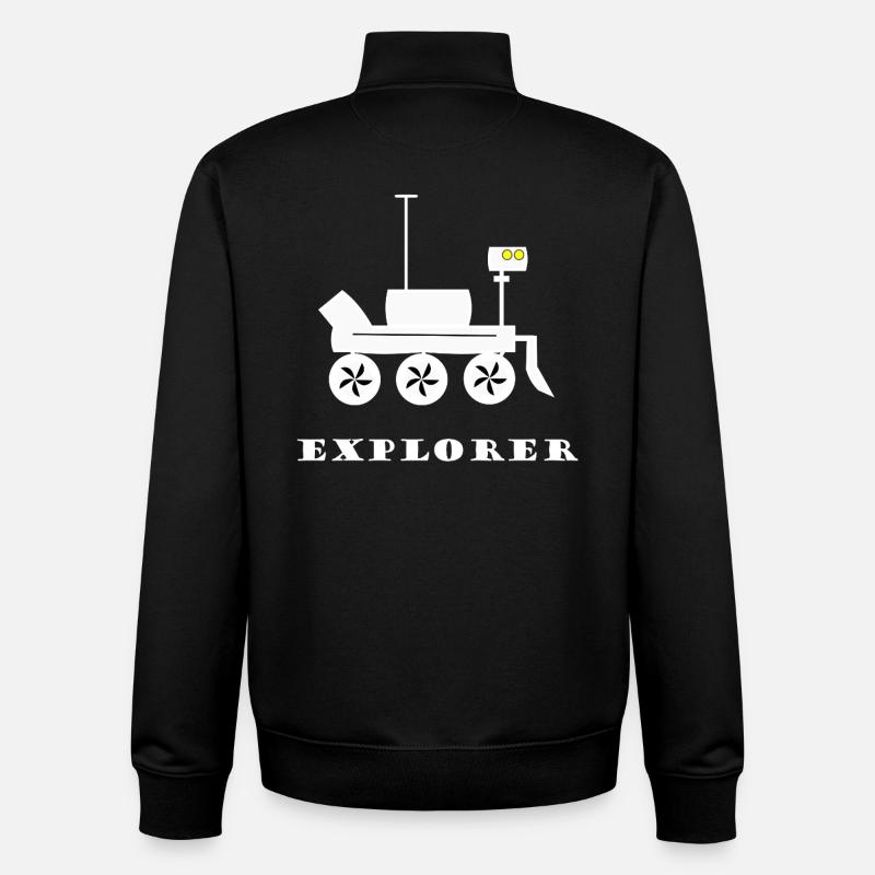 Expeditionrover Illustration Mars - Unisex Organic Zip Sweatshirt von Stanley/Stella - Schwarz