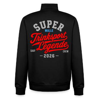 Malle 2026 Trinksport Legende Sauf Crew Malle 2026 - Sweat zippé unisexe en coton bio Stanley/Stella - noir - Dos - AI Model Male 185 light (185cm)