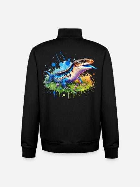 Blauzungenskink Geschenk - Unisex Organic Zip Sweatshirt von Stanley/Stella - Schwarz