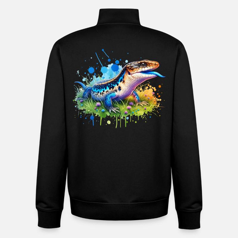 Blauzungenskink Geschenk - Unisex Organic Zip Sweatshirt von Stanley/Stella - Schwarz