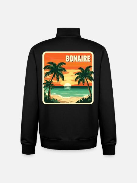 Bonaire - Unisex Organic Zip Sweatshirt by Stanley/Stella - black