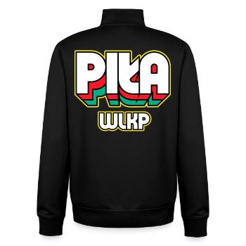 Piła Wlkp., nom de la ville dans un style rétro - Sweat zippé unisexe en coton bio Stanley/Stella - noir - Dos - AI Model Male 185 light (185cm)