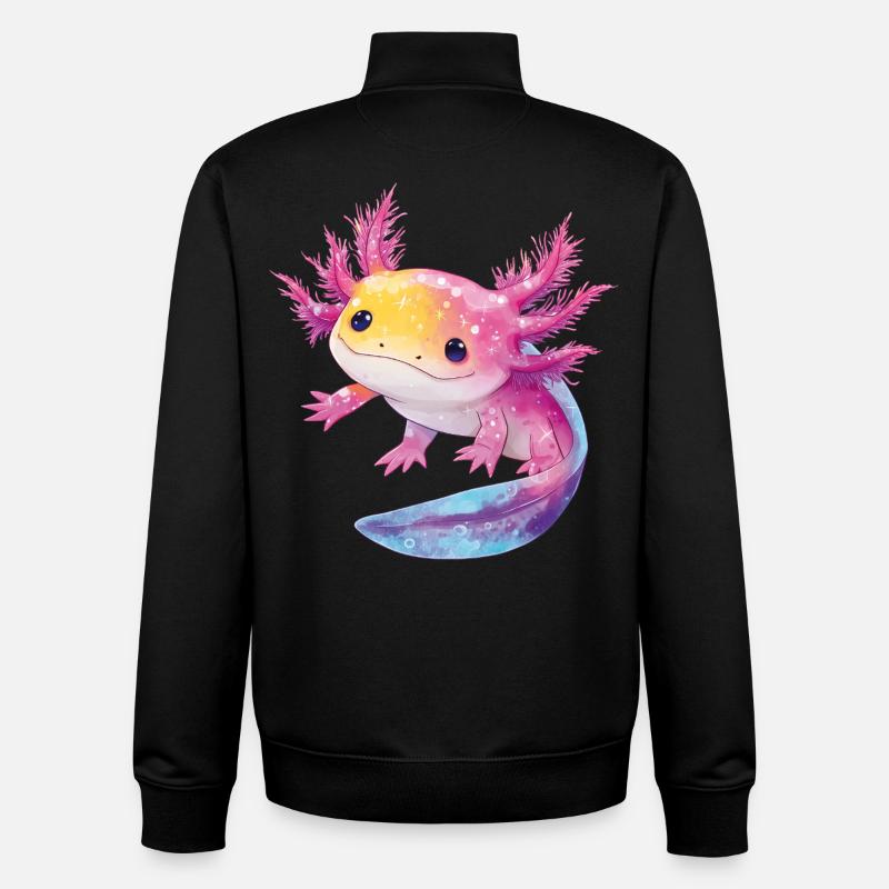 Axolotl - Unisex Organic Zip Sweatshirt von Stanley/Stella - Schwarz