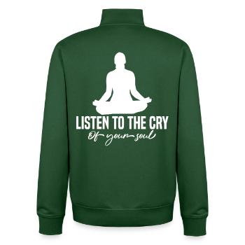 Yoga - Sweat zippé unisexe en coton bio Stanley/Stella - vert bouteille - Dos - AI Model Male 185 dark (185cm)