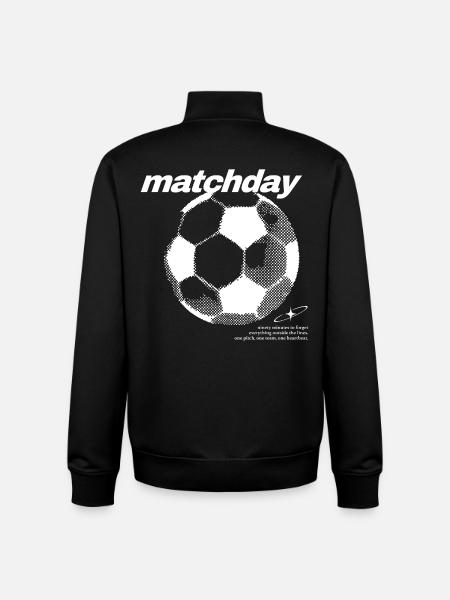 Matchday Football - Unisex Organic Zip Sweatshirt by Stanley/Stella - black