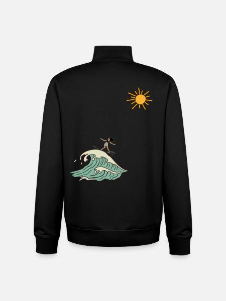 Surfer - Unisex Organic Zip Sweatshirt by Stanley/Stella - black
