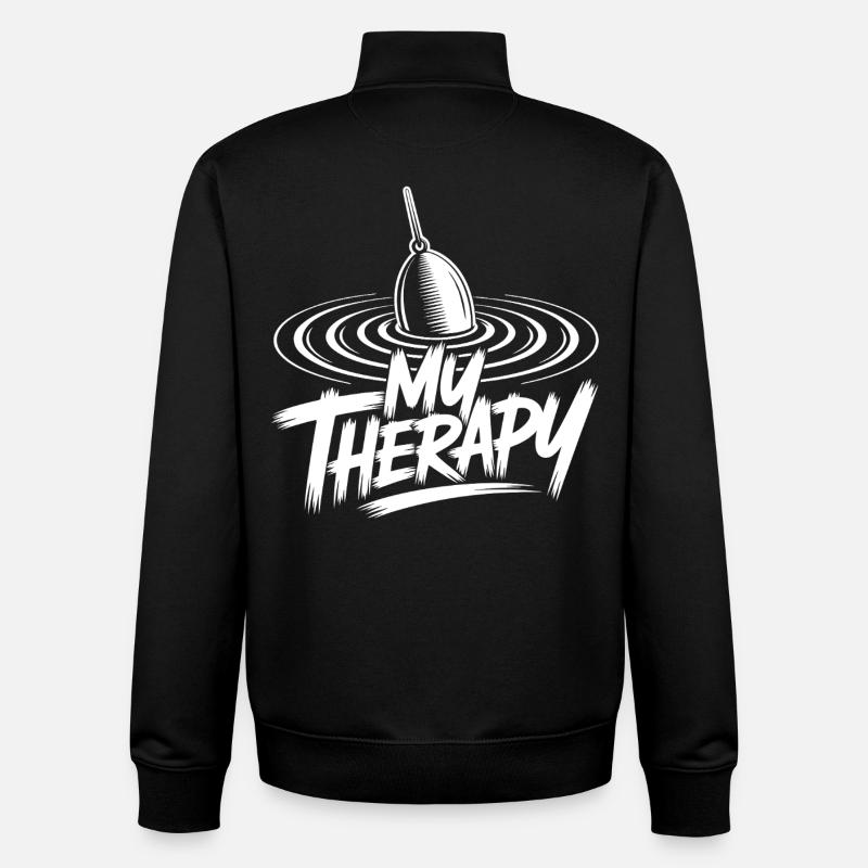 Pêche détendue - Sweat zippé unisexe en coton bio Stanley/Stella - noir
