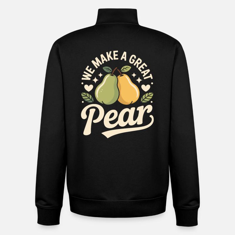 We Make A Great Pear - Unisex Organic Zip Sweatshirt von Stanley/Stella - Schwarz