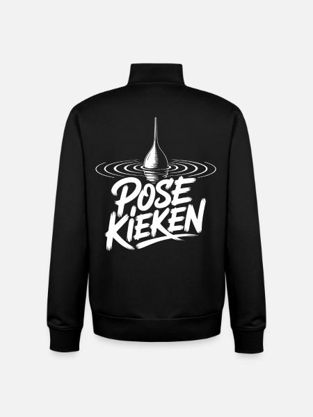 Angler Pose Design - Unisex Organic Zip Sweatshirt von Stanley/Stella - Schwarz