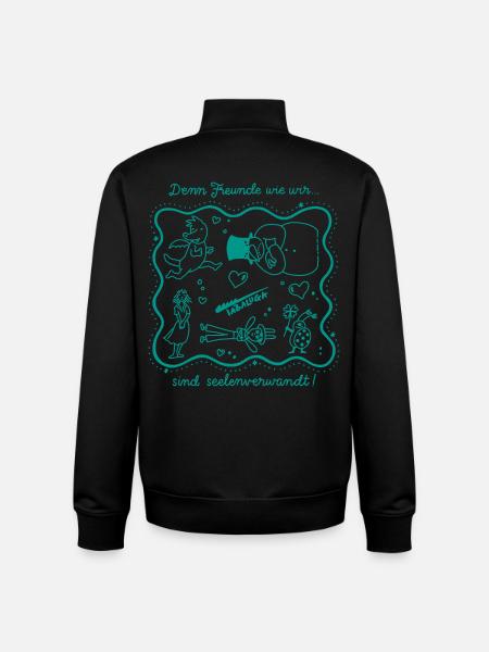 Tabaluga Collage Mit Spruch Freundschaft - Unisex Organic Zip Sweatshirt von Stanley/Stella - Schwarz