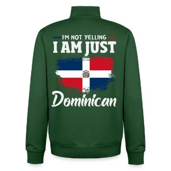 Drapeau de la République dominicaine Dom Rep Pride - Sweat zippé unisexe en coton bio Stanley/Stella - vert bouteille - Dos - AI Model Male 185 dark (185cm)