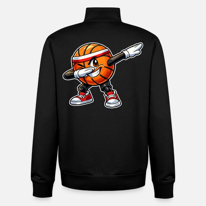 Dabbing Basketball - Unisex Organic Zip Sweatshirt von Stanley/Stella - Schwarz