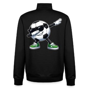 dabbing football - Unisex Organic Zip Sweatshirt by Stanley/Stella - black - Back - AI Model Male 185 light (185cm)