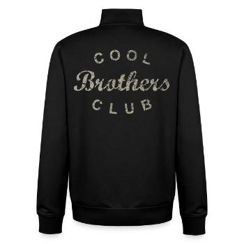 Cadeau de frère du Club des Frères Cool - Sweat zippé unisexe en coton bio Stanley/Stella - noir - Dos - AI Model Male 185 light (185cm)