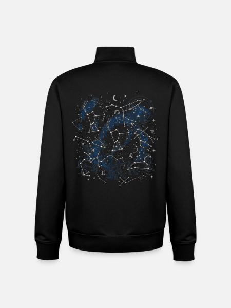Star Map - Unisex Organic Zip Sweatshirt by Stanley/Stella - black