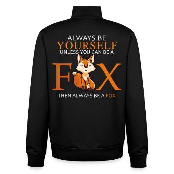 Sei immer du selbst, es sei denn, du kannst ein Fuchsgeschenk sein - Unisex Organic Zip Sweatshirt von Stanley/Stella - Schwarz - Hinten - AI Model Male 185 light (185cm)