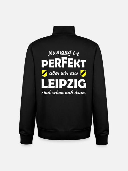 Leipzig nah am Perfekt - Unisex Organic Zip Sweatshirt von Stanley/Stella - Schwarz