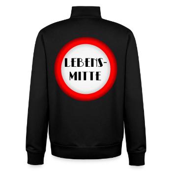 Lebensmitte Menopause - Unisex Organic Zip Sweatshirt von Stanley/Stella - Schwarz - Hinten - AI Model Male 185 light (185cm)